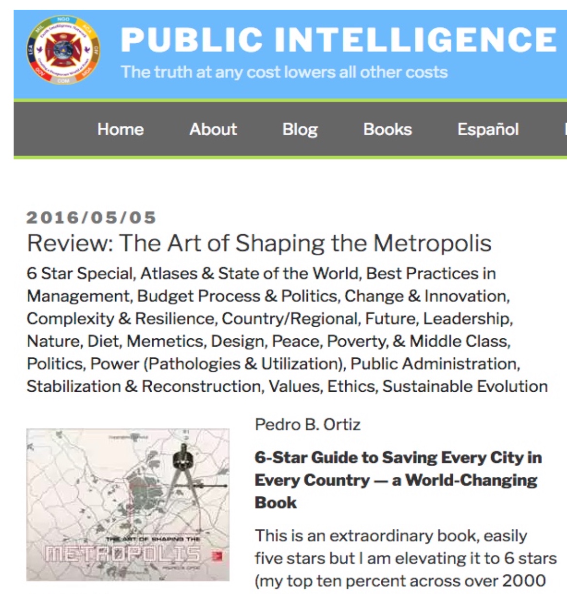 Pedro B. Ortiz Book Reviews Media The Art of Shaping the Metropolis