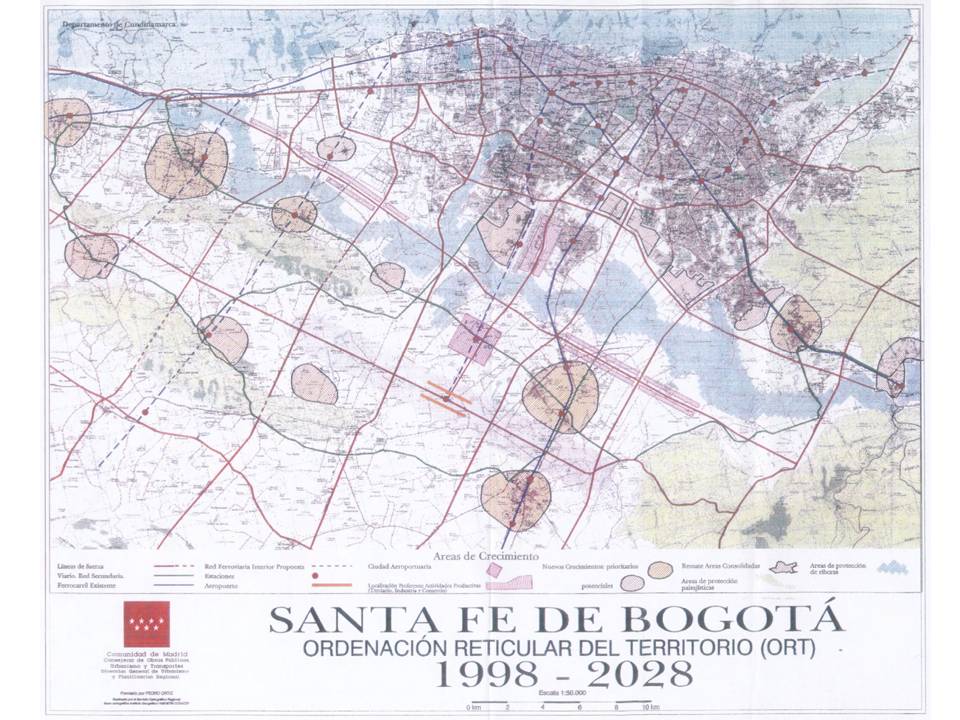 Bogota Cundinamarca Matrix Reticular Metropolitan Plan 1998