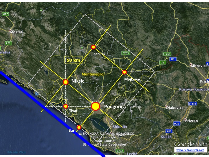 pedro B. Ortiz Montenegro Podgorica Strategic Metro Matrix Metropolitan urban plan mental map