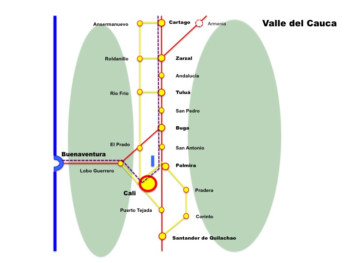 Valle Cauca Cali urban town planning metropolitan metro-matrix transport landuse